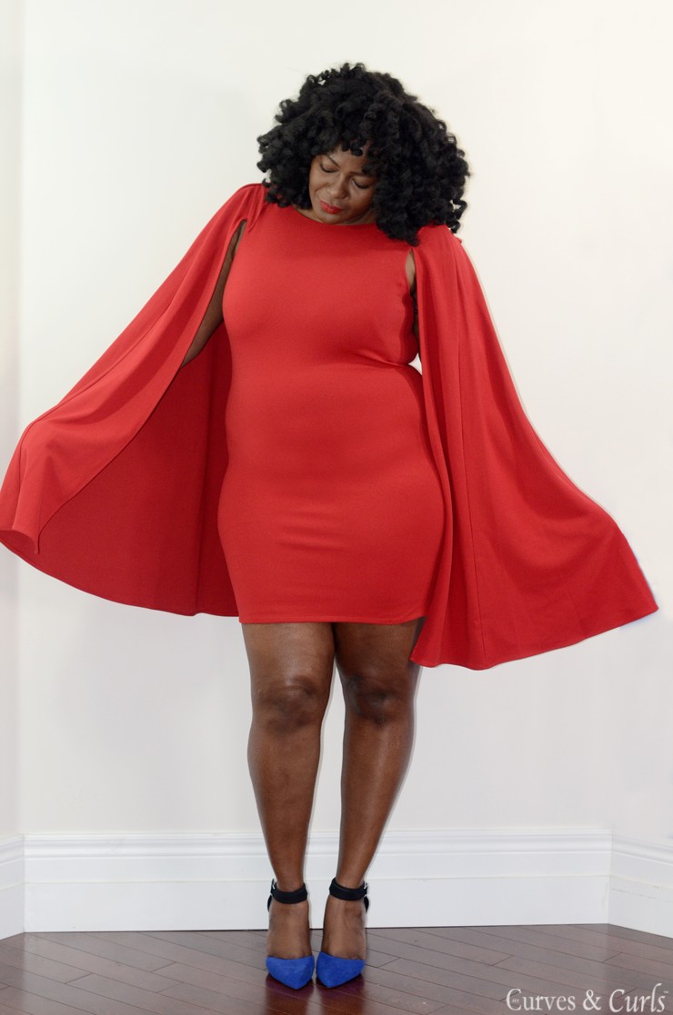 plus cape dress