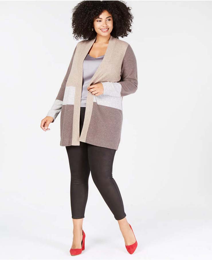 Plus Size Long Cardigans To Wear With Leggings This Fall
