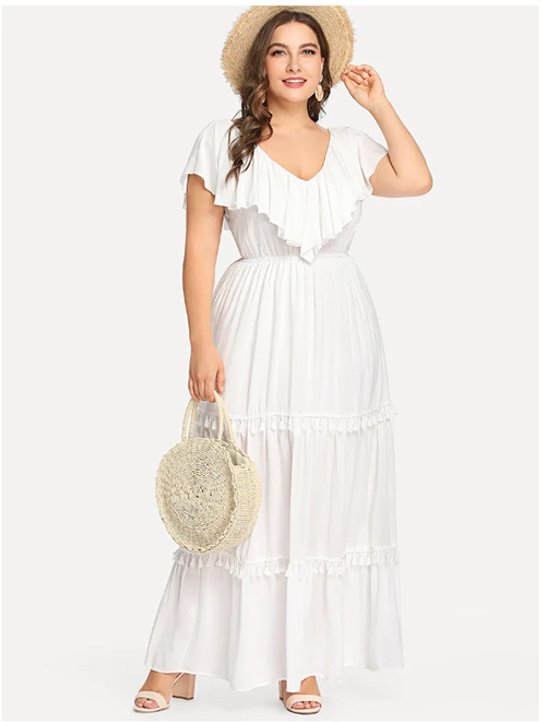 Plus size tropical vacation clothes for women. What to wear on a Caribbean cruise resort wear
