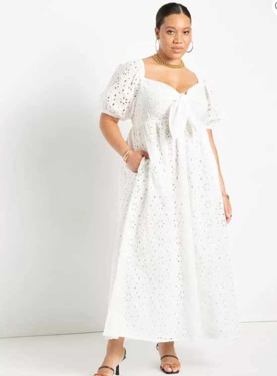 plus size white dress with sleeves, plus size eyelet dress Plus Size White Maxi Dress
lace summer plus size white maxi dress